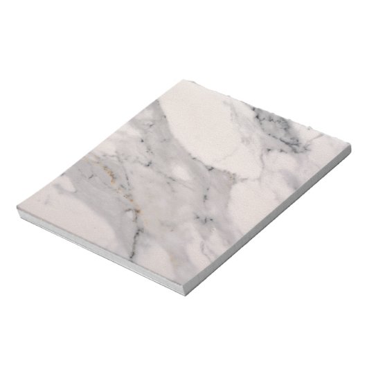 Modernes, schwarz-graues Marmormuster Notizblock (Rotiert)