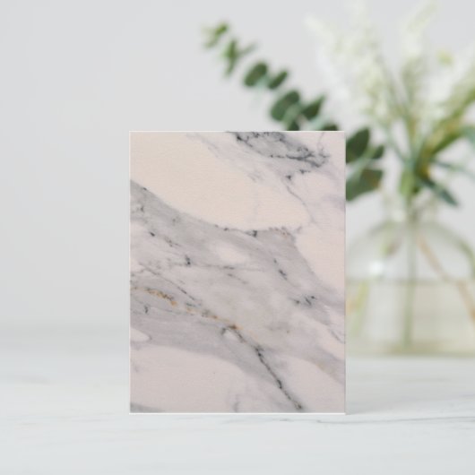 Modernes, schwarz-graues Marmormuster Postkarte (Stehend Vorderseite)