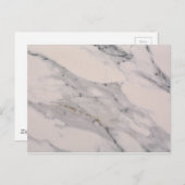 Modernes, schwarz-graues Marmormuster Postkarte (Vorne/Hinten)