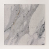 Modernes, schwarz-graues Marmormuster Puzzle (Horizontal)