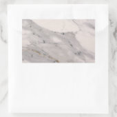 Modernes, schwarz-graues Marmormuster Rechteckiger Aufkleber (Tasche)