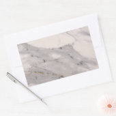 Modernes, schwarz-graues Marmormuster Rechteckiger Aufkleber (Umschlag)