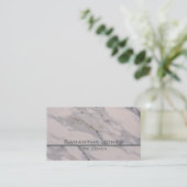 Modernes, schwarz-graues Marmormuster Visitenkarte (Stehend Vorderseite)