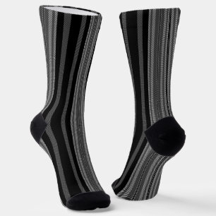 Modernes schwarz-grauweißes Grafikmuster Socken