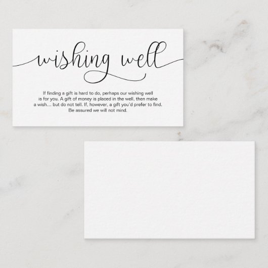 Modernes Schwarz-Hand-Letter-Design, gute Wünsche Begleitkarte (Vorne/Hinten)