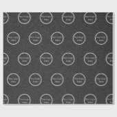 modernes Schwarz Ihr Logo hier Geschenkpapier (Flach)