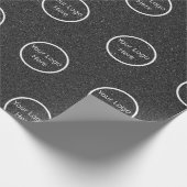 modernes Schwarz Ihr Logo hier Geschenkpapier (Ecke)