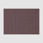 Modernes, schwarz-klassisches Candy Cane Muster Seidenpapier (Vorderseite)