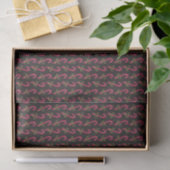 Modernes, schwarz-klassisches Candy Cane Muster Seidenpapier (Geschenk)