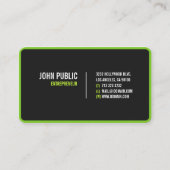 Modernes Schwarz mit abgerundeten Ecken Visitenkarte (Vorderseite)