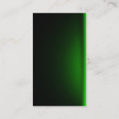 modernes Schwarz-Neongrün-Design Visitenkarte (Rückseite)