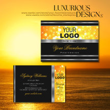 Modernes Schwarz-Orange-Glitzer-Logo - Silber-Gren