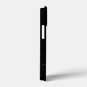 Modernes Schwarz-Orange-Monogramm Case-Mate iPhone Hülle (Rückseite / Rechts)