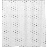 Modernes Schwarz-Polka-Punktmuster Duschvorhang (Vorderseite)
