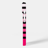 Modernes Schwarz Rosa Ombre Personalisierter Name Case-Mate iPhone Hülle (Rückseite / Links)