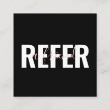 Modernes Schwarz Rosa Weiß Refer a Friend