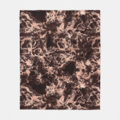Modernes Schwarz-Rose-Gold-Marmormuster Fleecedecke (Vorderseite)