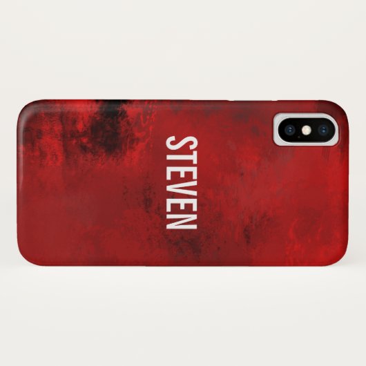 Modernes Schwarz & Rot Abstrakt - Dunkel geheimnis Case-Mate iPhone Hülle (Rückseite (Horizontal))