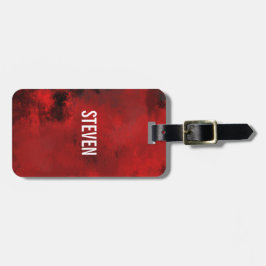 Modernes Schwarz & Rot Abstrakt - Dunkel geheimnis Gepäckanhänger