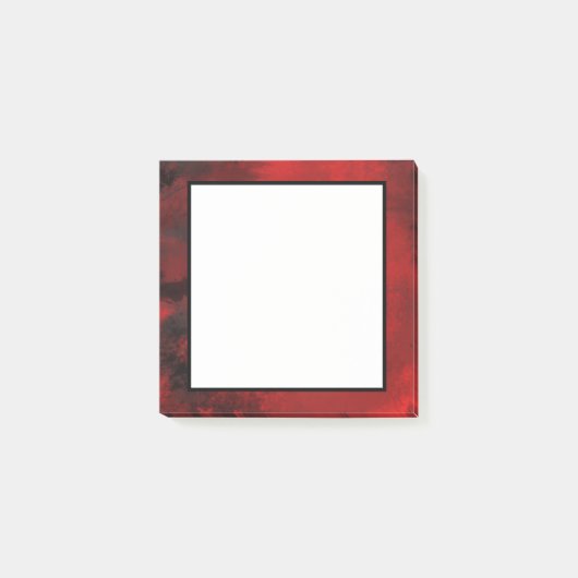 Modernes Schwarz & Rot Abstrakt - Dunkel geheimnis Post-it Klebezettel (Vorderseite)