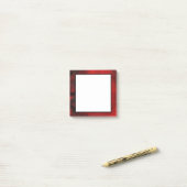 Modernes Schwarz & Rot Abstrakt - Dunkel geheimnis Post-it Klebezettel (Auf Schreibtisch)