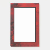 Modernes Schwarz & Rot Abstrakt - Dunkel geheimnis Post-it Klebezettel (Vorderseite)