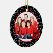 Modernes Schwarz-Rot-Foto Keramik Ornament (Rechts)