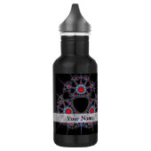 Modernes Schwarz-Rot-Fraktal Trinkflasche (Links)