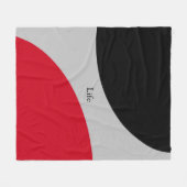 Modernes Schwarz Rot und Silber farbig Fleecedecke (Vorderseite (Horizontal))
