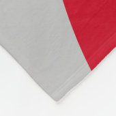 Modernes Schwarz Rot und Silber farbig Fleecedecke (Ecke)