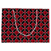 Modernes Schwarz, Rot und Weiß Große Geschenktüte (Rückseite)