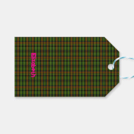 Modernes Schwarz-Schottisches Tartan Kariert Class Geschenkanhänger