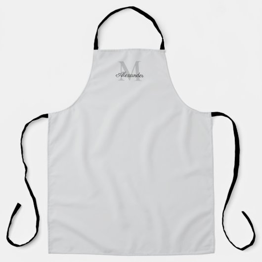 Modernes Schwarz-Script mit solider Farbschablone Schürze (Vorderseite)