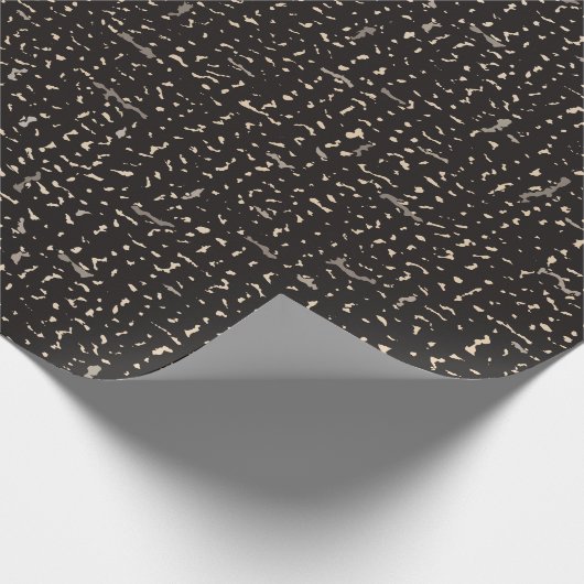 Modernes Schwarz-Silber-Komposition-Buchmuster Geschenkpapier (Ecke)