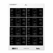 Modernes Schwarz-Silber-Logo-Spray-Flaschenetikett (Vorne)