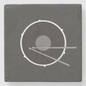 Modernes Schwarz Steinuntersetzer (Vorderseite)