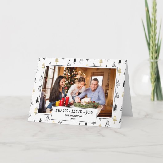 Modernes Schwarz-u. Karte (Vorderseite)