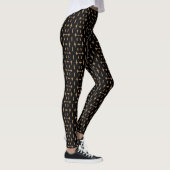 Modernes Schwarz und Beige Leggings (Rechts)