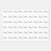 Modernes Schwarz und Gold auf Weiß koordiniert Geschenkpapier Set (Vorderseite 2)