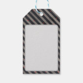 Modernes Schwarz und Grün mit Holly Berry Peace Geschenkanhänger (Rückseite)