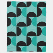 Modernes Schwarz und Minze aus dem Mittelalter Fleecedecke (Vorderseite)