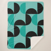 Modernes Schwarz und Minze aus dem Mittelalter Sherpadecke (Vorderseite)