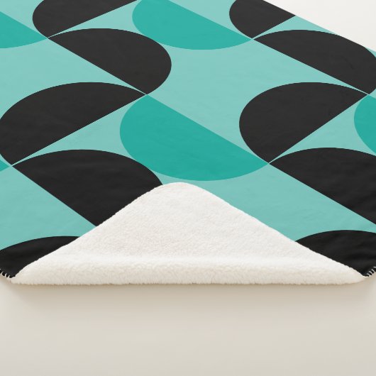 Modernes Schwarz und Minze aus dem Mittelalter Sherpadecke (3/4)