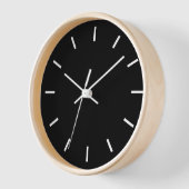 Modernes Schwarz und Naturholz Uhr (Winkel)