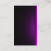 modernes Schwarz und Neonfarben lila Design Visitenkarte (Rückseite)