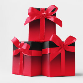 Modernes Schwarz und Rot Ombre Geschenkpapier