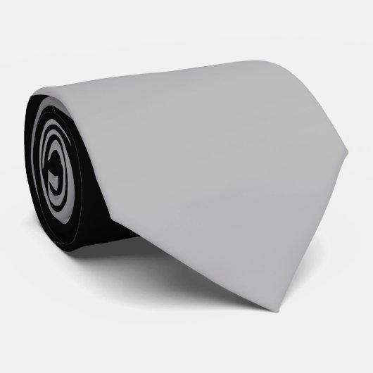 Modernes Schwarz und Silbergrau-Gradient Krawatte (Gerollt)