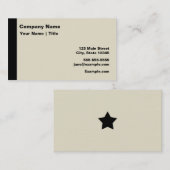 Modernes Schwarz und Tan Visitenkarte (Vorne/Hinten)