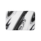 Modernes Schwarz und Weiß Badematte (Vorderseite)