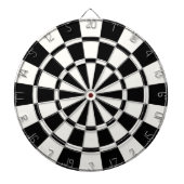 Modernes Schwarz und Weiß Dartscheibe (vorne)